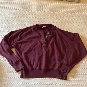 American Eagle Outfitters Maroon Crew Neck Sweater